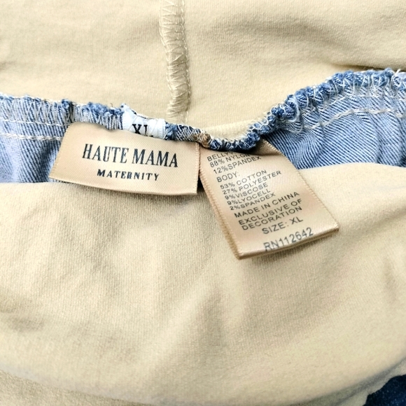 Haute Mama Maternity Denim Short, Size XL - Picture 8 of 9